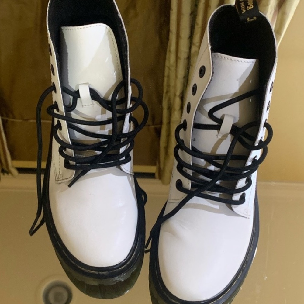 Dr. Martens Lace Up White Boots size 9